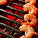 Barbeque shrimp skewers available in our bbq catering menu